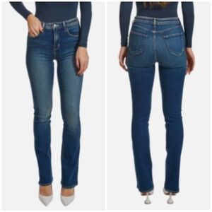 NWT L’Agence Oriana High Rise Straight Jeans Dark Wash Monterey Sz 25
